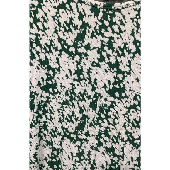 Lane Bryant Womens 14/16 Green & White Patterned Top - Picture 2 of 5